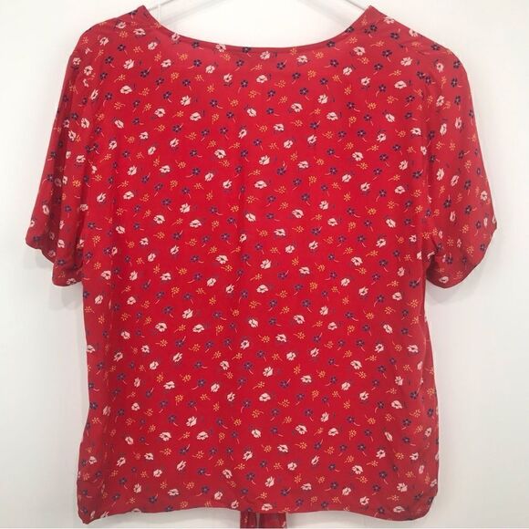 Madewell Novel Tie-Front Top in Prairie Posies - Picture 8 of 12